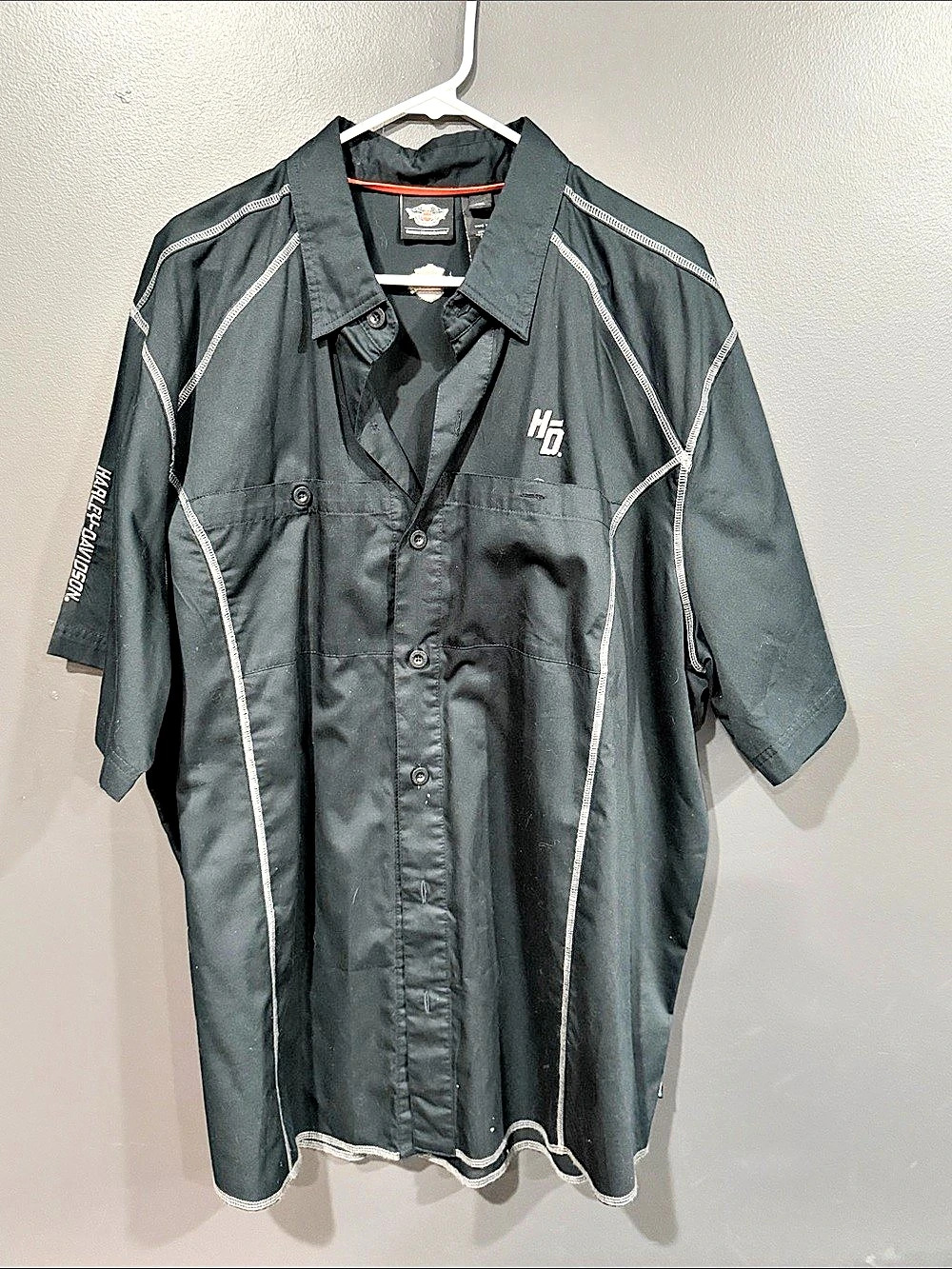 Harley-Davidson Men's Black Cotton Shirt Size 2XL Like New